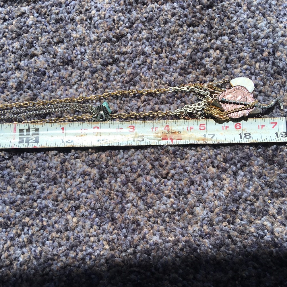 NWOT Gold and Silver Tiered Charm Necklace - Picture 6 of 9